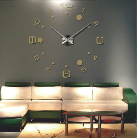 Large 3D plastic wall clock - DEREK