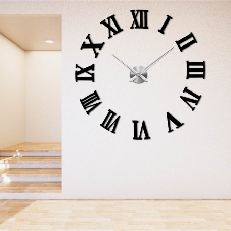 Modern wall clock with 3D Roman numerals. Modern wall clock with 3D Roman numerals.