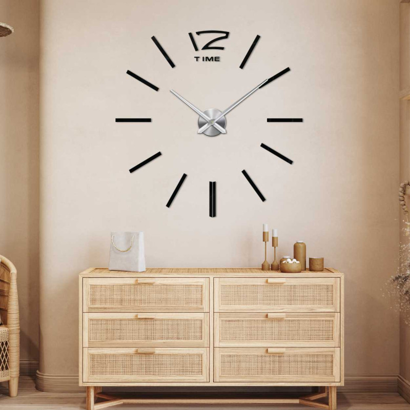 Mirror adhesive wall clock - KRETLIFON