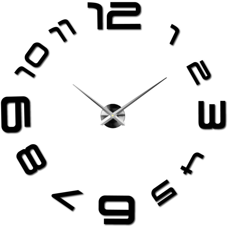 Minimalist wall clock with a clear arrangement of digits and a smooth design.