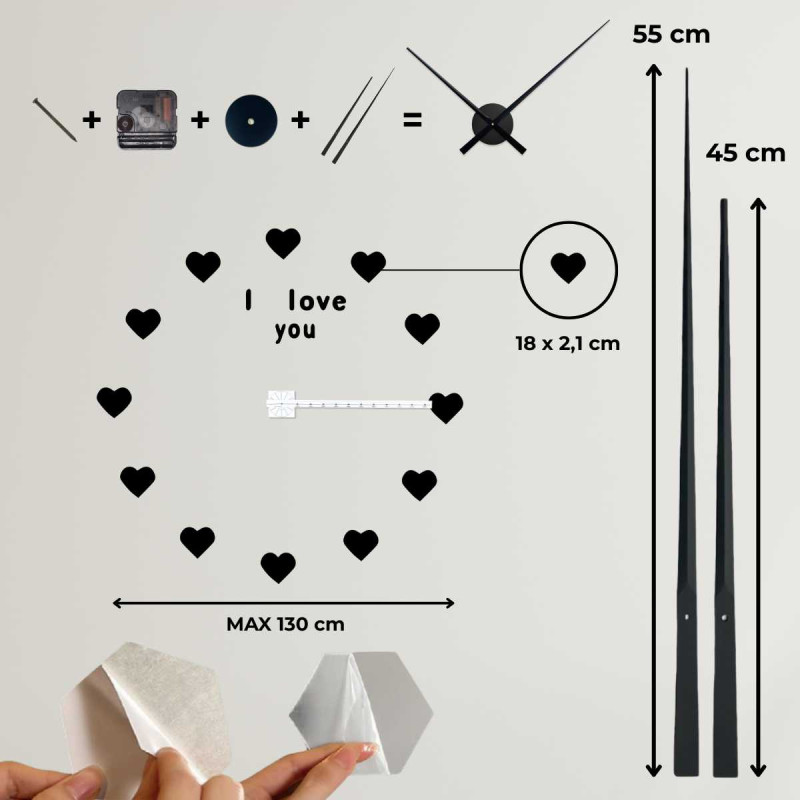 Creative plastic wall clock - SPLIT