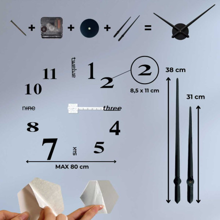 Visualization of the dimensions of the wall clock with detailed size information. Visualization of the dimensions of the wall clock with detailed size information.