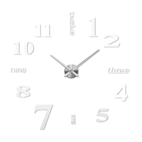 Designer wall clock with numbers facing in different directions. Designer wall clock with numbers facing in different directions.
