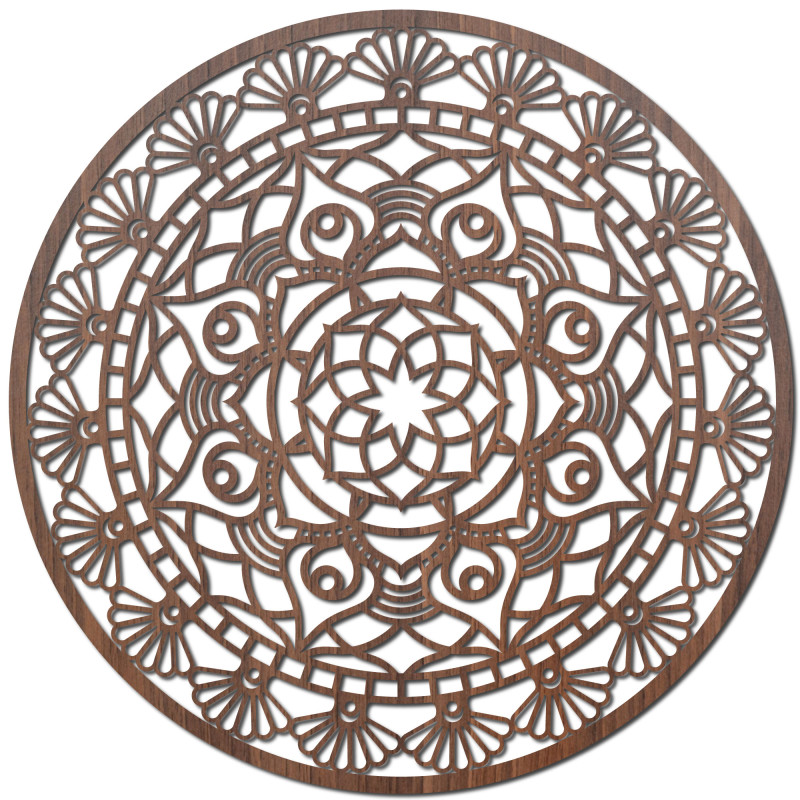 Carved modern mandala flower of life - ZIBEZI