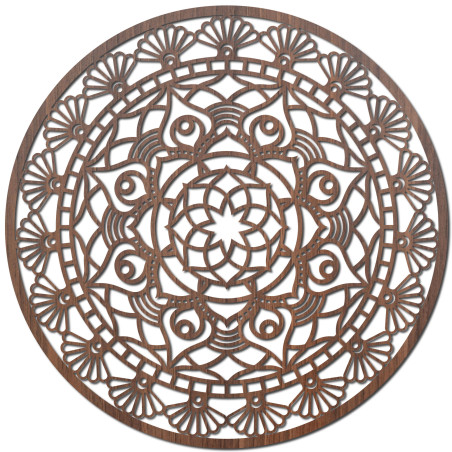 Carved modern mandala flower of life - ZIBEZI