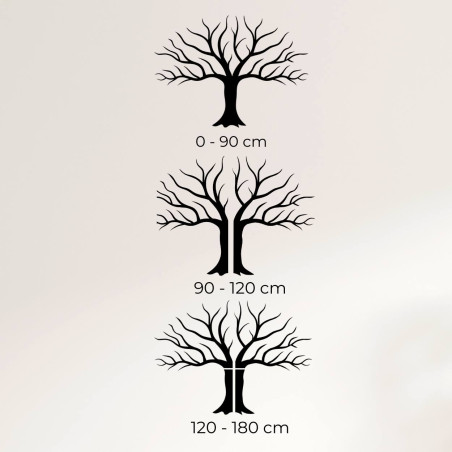 size picture on the wall with tree branches