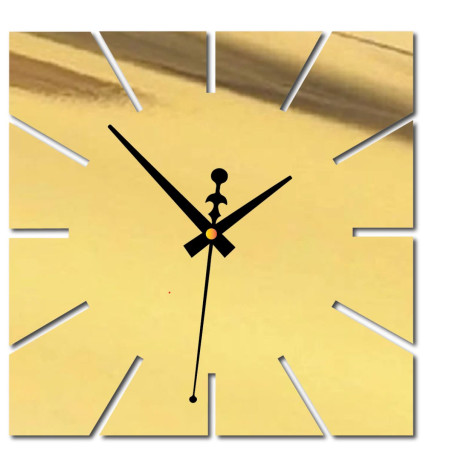 Elegant plexiglass clock with slim white hands Elegant plexiglass clock with slim white hands