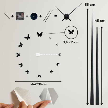 Decorative butterfly clock with delicate design - JASON