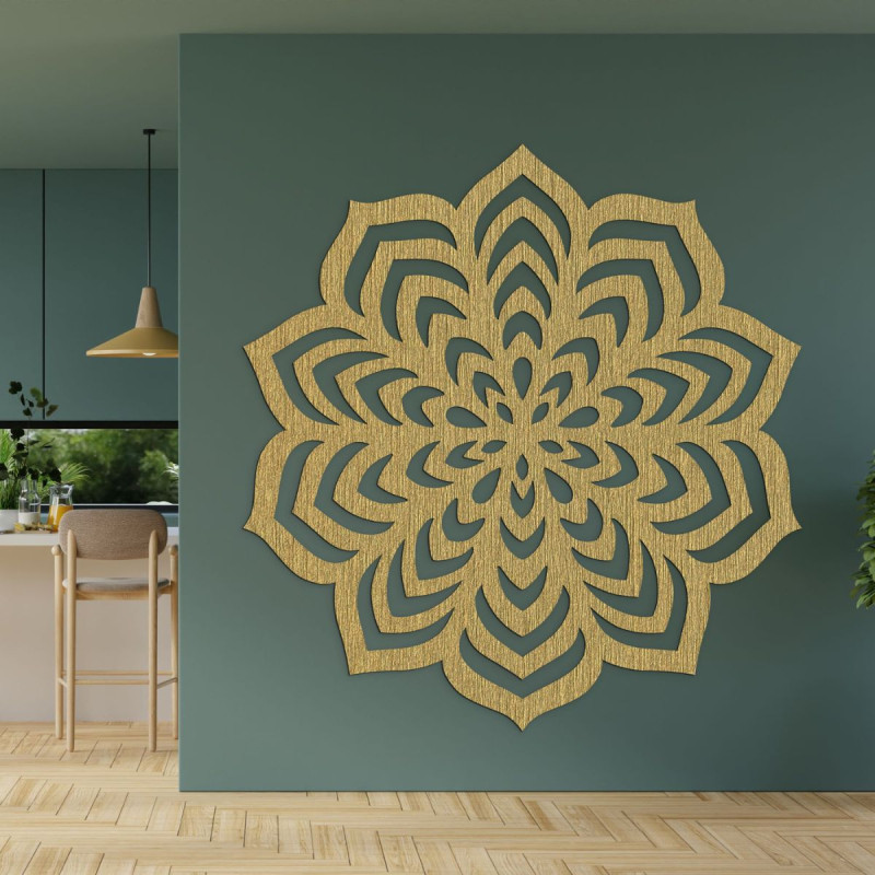 Modern wall decoration with focused, harmonious patterns.