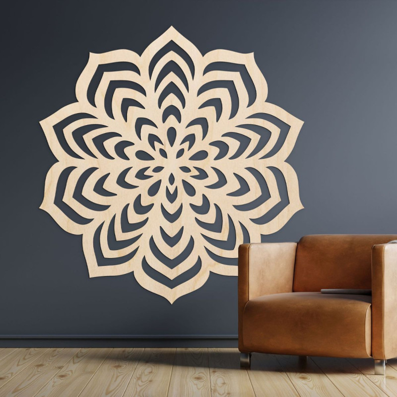 Modern wall decoration with focused, harmonious patterns.