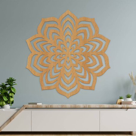 Wall decoration with a precisely crafted geometric motif. Wall decoration with a precisely crafted geometric motif.