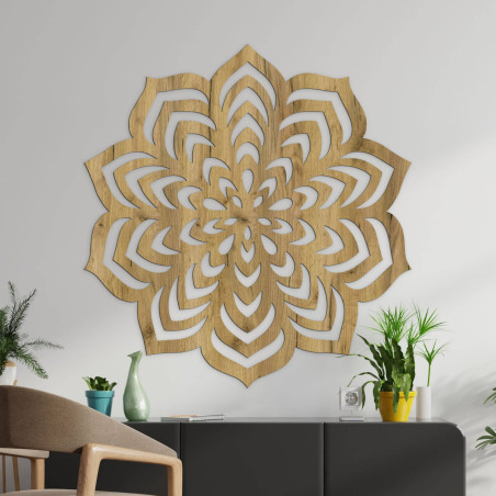 Mandala motif with precise cutouts and even composition. Mandala motif with precise cutouts and even composition.