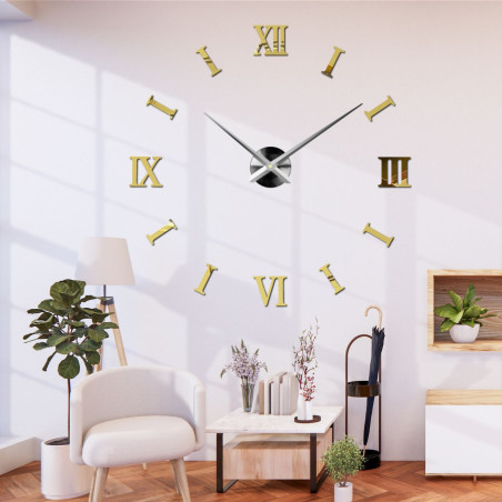 Adhesive DIY clock with 3D effect - an ideal addition to the living room, office or hall. Adhesive DIY clock with 3D effect - an ideal addition to the living room, office or hall.