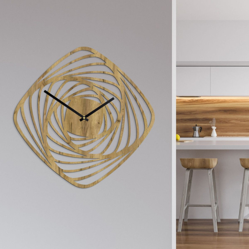 Wooden wall clock made of plywood - natural elegance for your interior