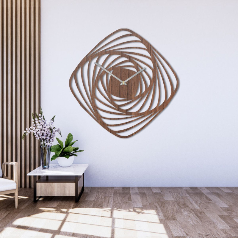 Wooden wall clock made of plywood - natural elegance for your interior