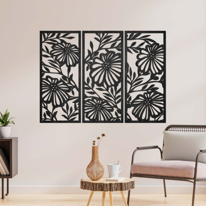 Hand-carved wooden picture - natural decoration