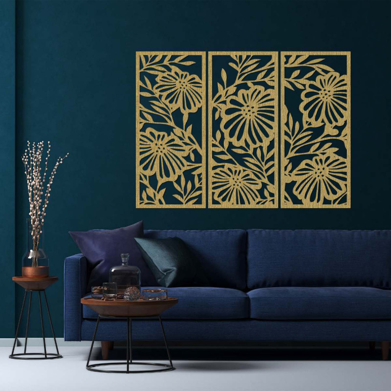 Hand-carved wooden picture - natural decoration