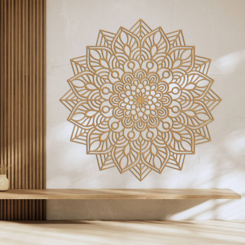 Decoration inspired by natural and geometric shapes in a harmonious composition.