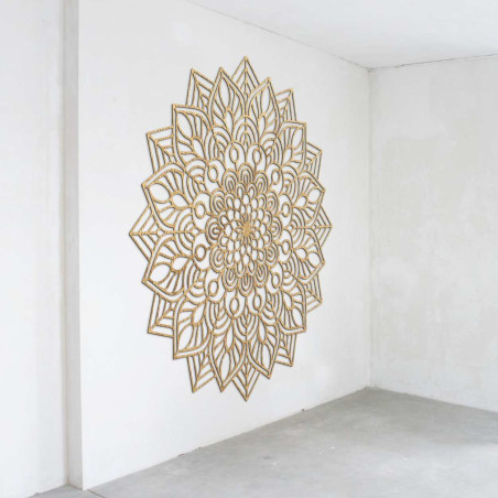 Wooden mandala on the wall - elegant decoration