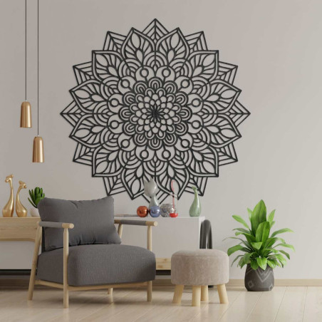 Wooden mandala on the wall - elegant decoration