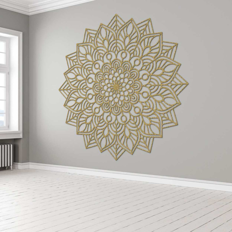Wooden mandala on the wall - elegant decoration