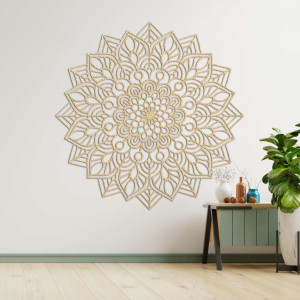 Wooden mandala on the wall - elegant decoration 2
