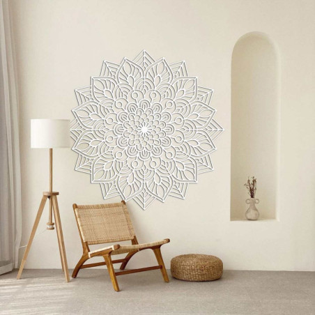 Stylish wooden mandala for a modern interior
