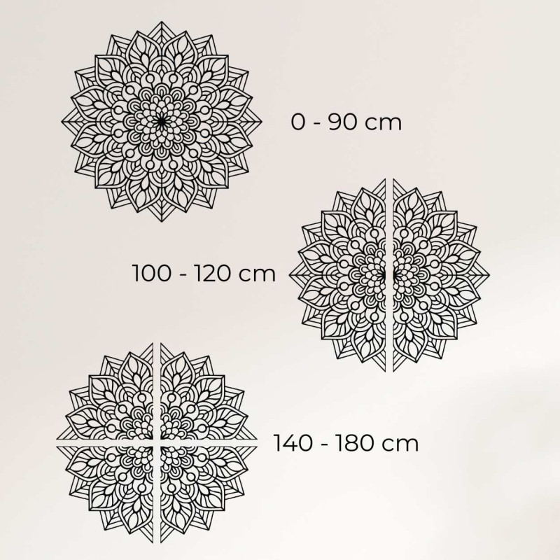 Stylish wooden mandala for a modern interior