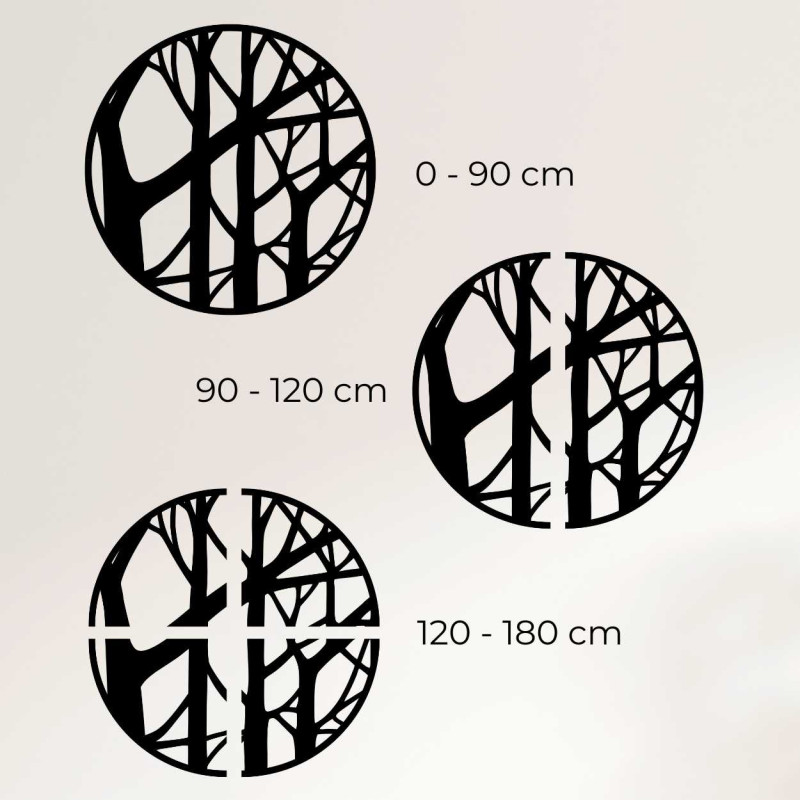 Technical drawing of the decoration with diameters in centimeters