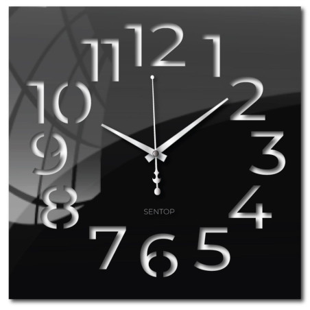Elegant plexiglass clock - modern design and precision on the wall Elegant plexiglass clock - modern design and precision on the wall