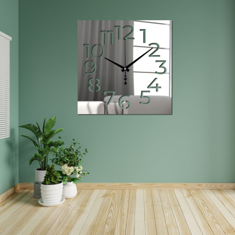 Elegant plexiglass clock - modern design and precision on the wall