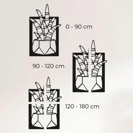 Wooden wall painting succulent - DUIO