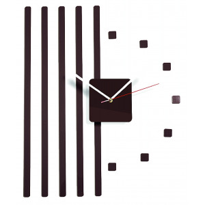 Plastic wall clock.  Dimension 58 x 45 cm X0015 i black