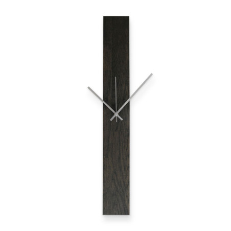Black wooden wall clock TERA in a modern design