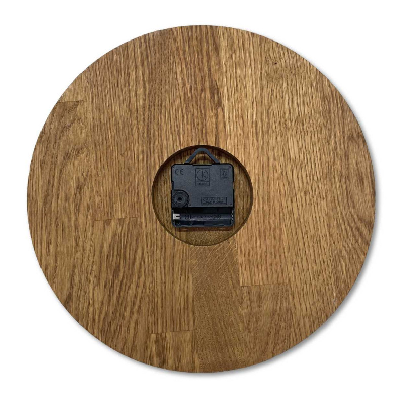 Oak wall clock with Arabic numerals - DOMODRA