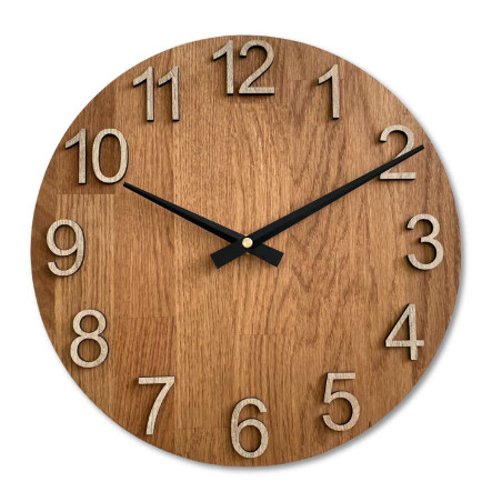 Round clock with bold numbers for easy reading of the time Round clock with bold numbers for easy reading of the time