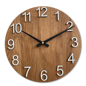 Round clock with bold numbers for easy reading of the time 2