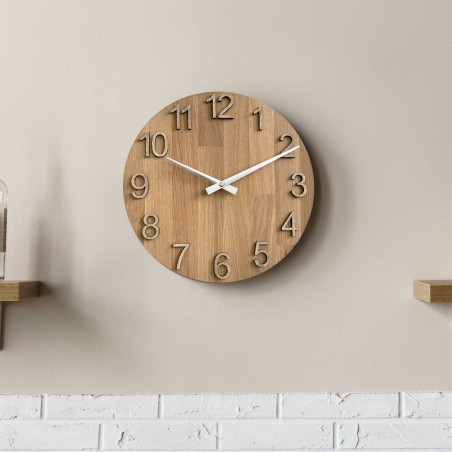 Oak wood wall clock - MONTIORE