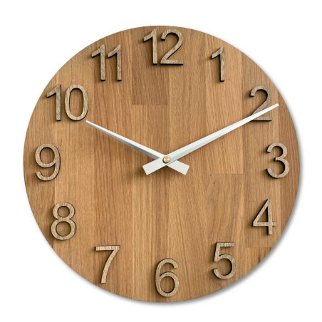 Oak wood wall clock - MONTIORE
