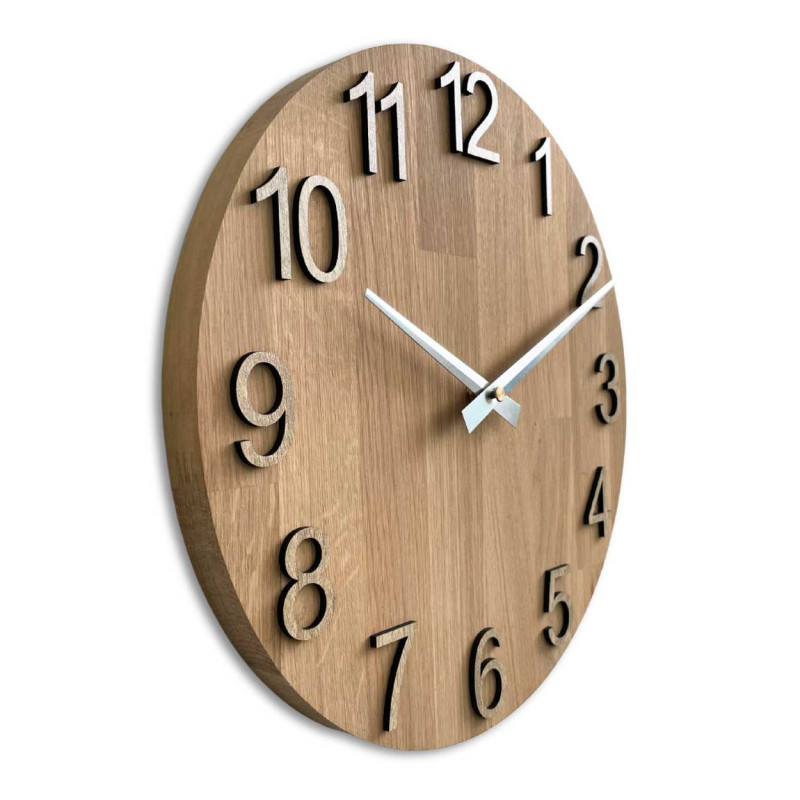 Oak wood wall clock - MONTIORE