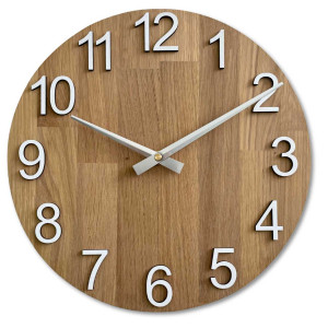 Oak wood wall clock - MONTIORE 2