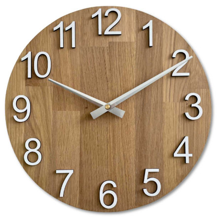 Oak wood wall clock - MONTIORE