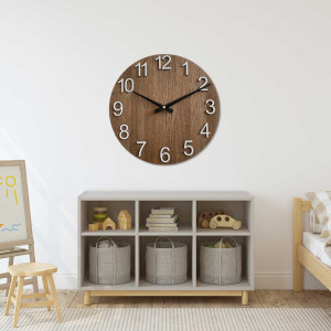 copy of Oak wall clock with large numbers - DOMODRA
