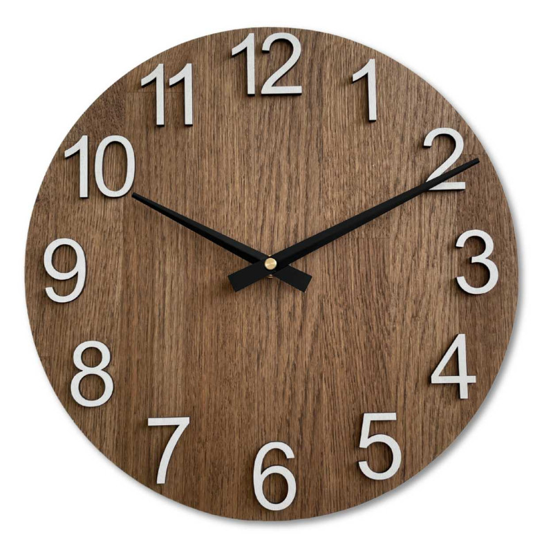 copy of Oak wall clock with large numbers - DOMODRA