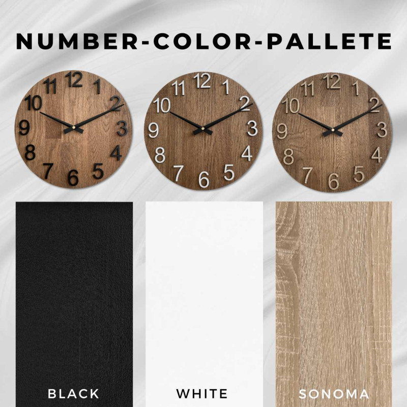 Elegant wooden clock for the living room -...