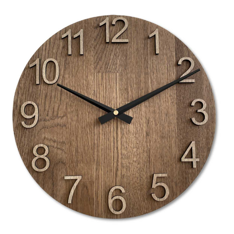 copy of Oak wall clock with large numbers - DOMODRA