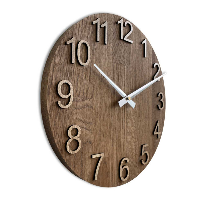Elegant natural wood wall clock - TORRHTO