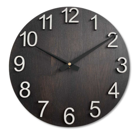 Wooden wall clock with a modern look and smooth surface