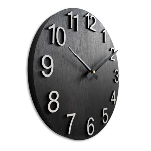 Minimalist wooden clock with metal hands 2