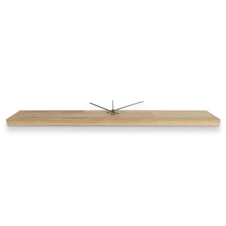 Natural wood wall clock with simple black hands Natural wood wall clock with simple black hands